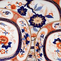 A Set of Eleven English Imari Palette Ironstone Platters