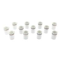 A Set of Twelve Georg Jensen Acorn Porcelain Coffee Mugs