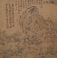 Yi Kong (Korean, Circa Mid 19th Century) 十九世纪朝鲜王朝纸本水墨山水册页六开