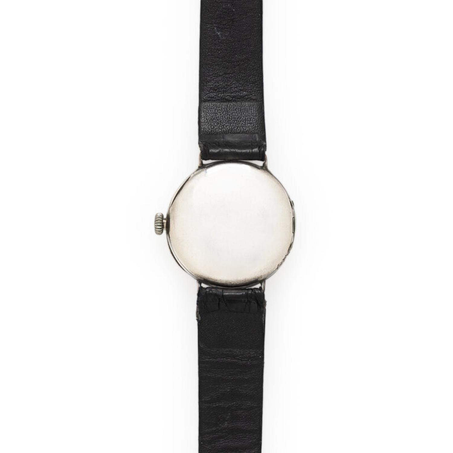 Rolex, Sterling Silver WWII 'Trench' Watch, with Hinged Officer's Case Back