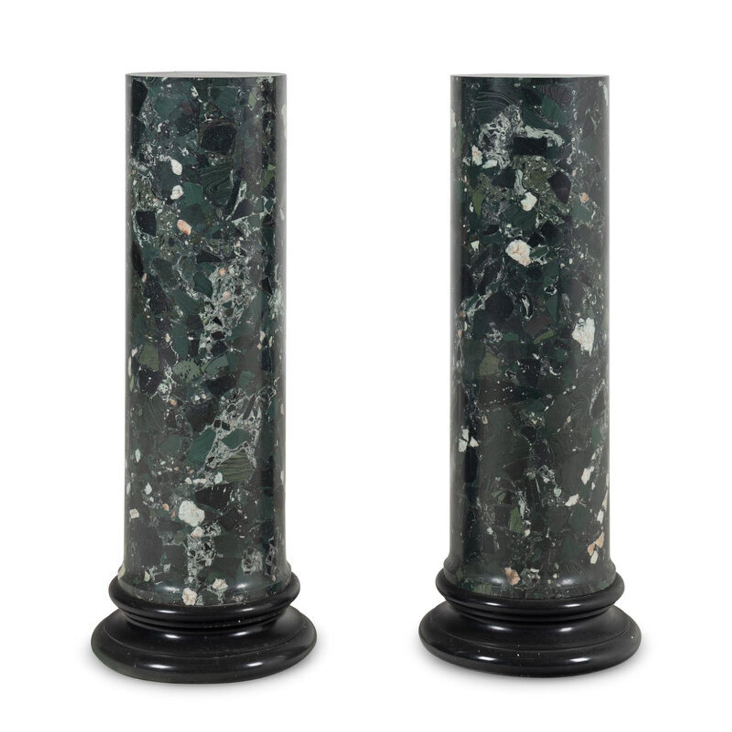 A Pair of Scagliola Pedestals
