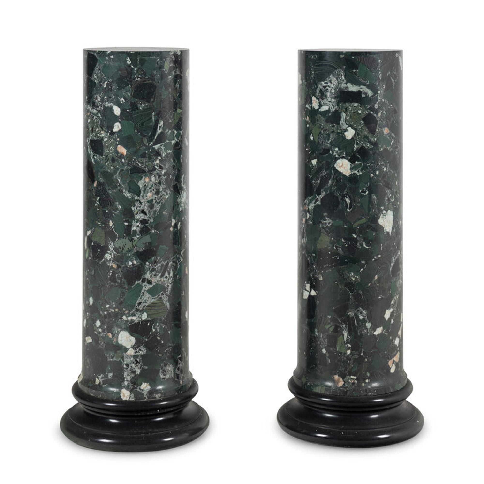 A Pair of Scagliola Pedestals