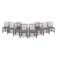 A Set of Ten George III Style Mahogany Dining Chairs