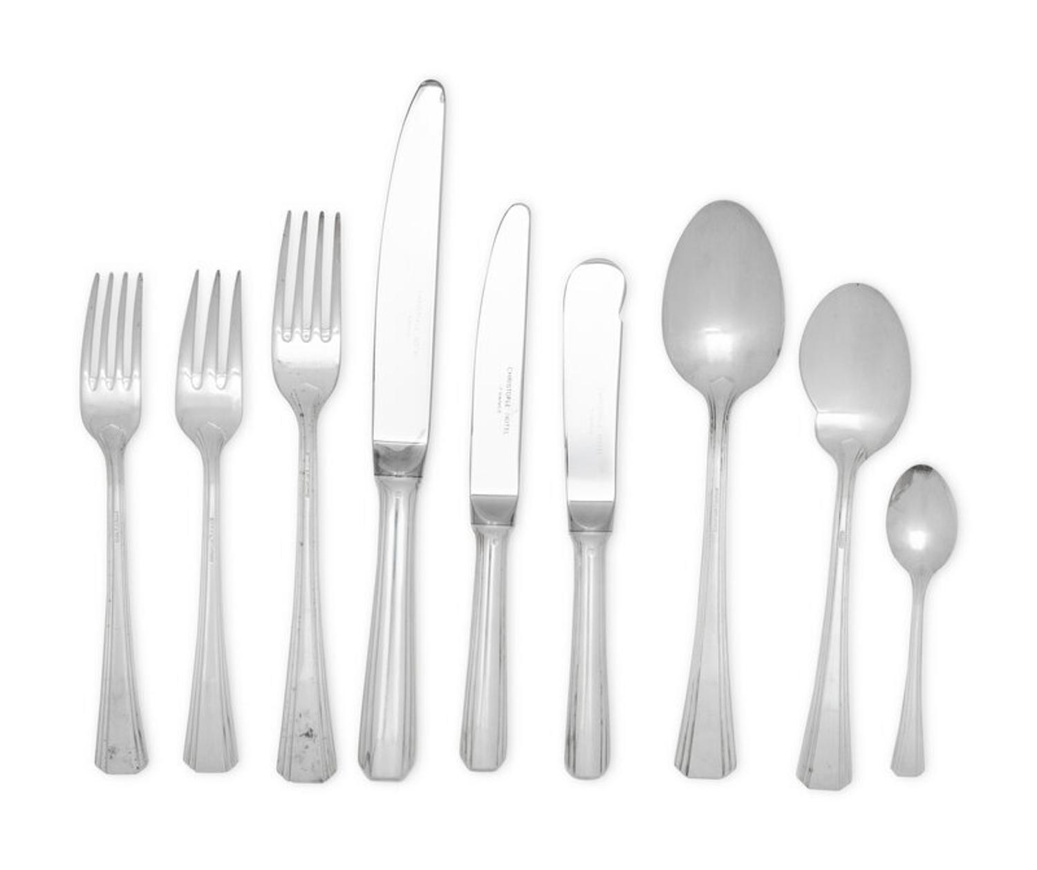 A Christofle Silver-Plate Flatware Service
