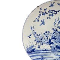 A Large Japanese Blue and White Porcelain Charger