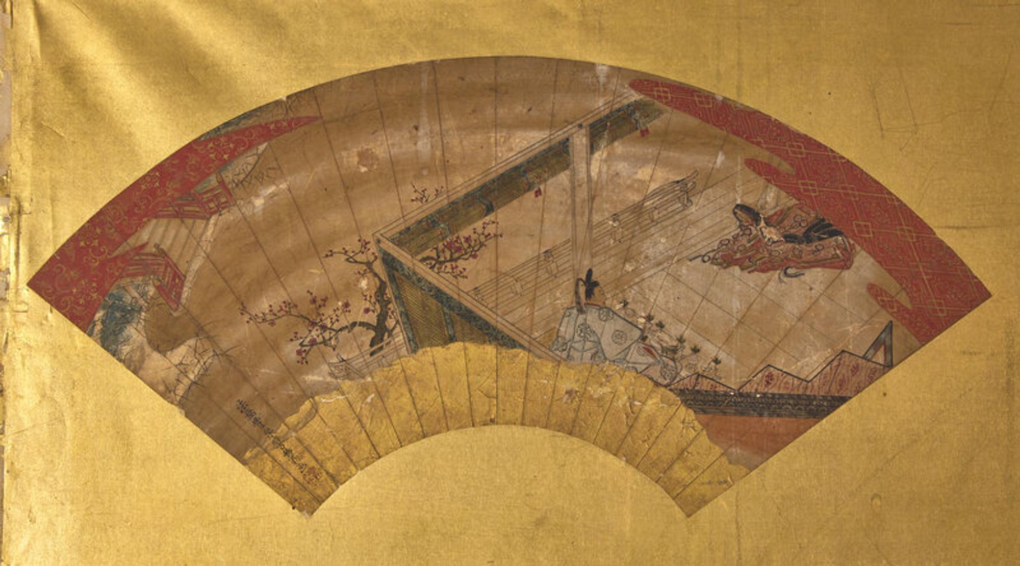 A Japanese Two-Fold Floor Screen, 18th-19th Century