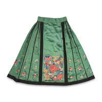 Two Chinese Silk 'Apron' Skirts and a Set of Skirt Ornament, 19th-Early 20th Century 馬面裙兩件及群飾一套