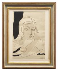 Françoise Gilot (French, 1921-2023) — Jeune Fille Pensive , 1959