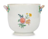 A Chantilly Soft Paste Porcelain Small Bottle Cooler