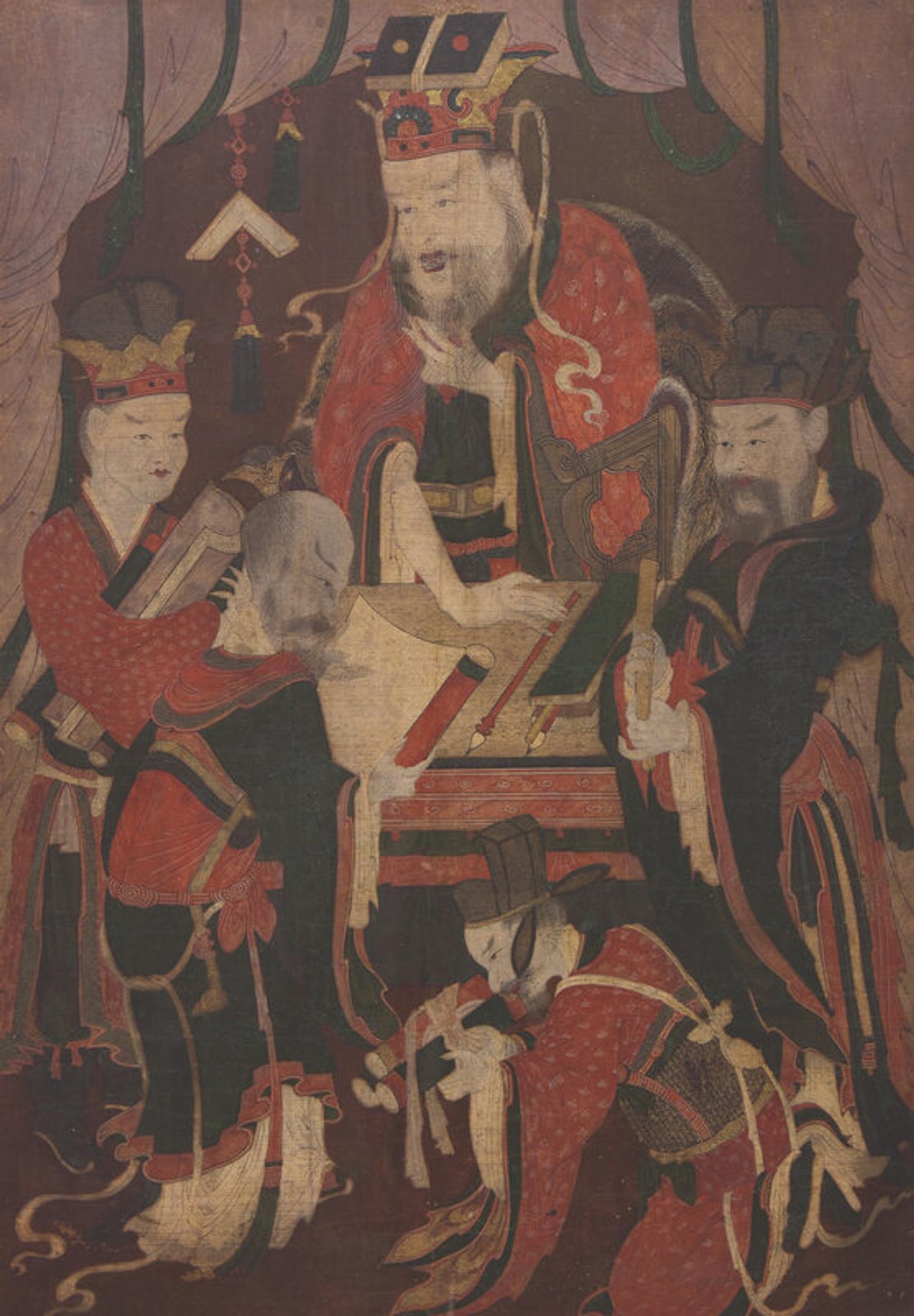A Korean Painting Depicting a King of Hell, Joseon Dynasty 十五-十九世紀 朝鮮《十王圖》