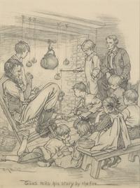 Clara Miller Burd (American, 1873-1933) — Little Men, Silas Tells His Story by the Fire, 1928 ; Together with Four Other Works (Five Works Total)