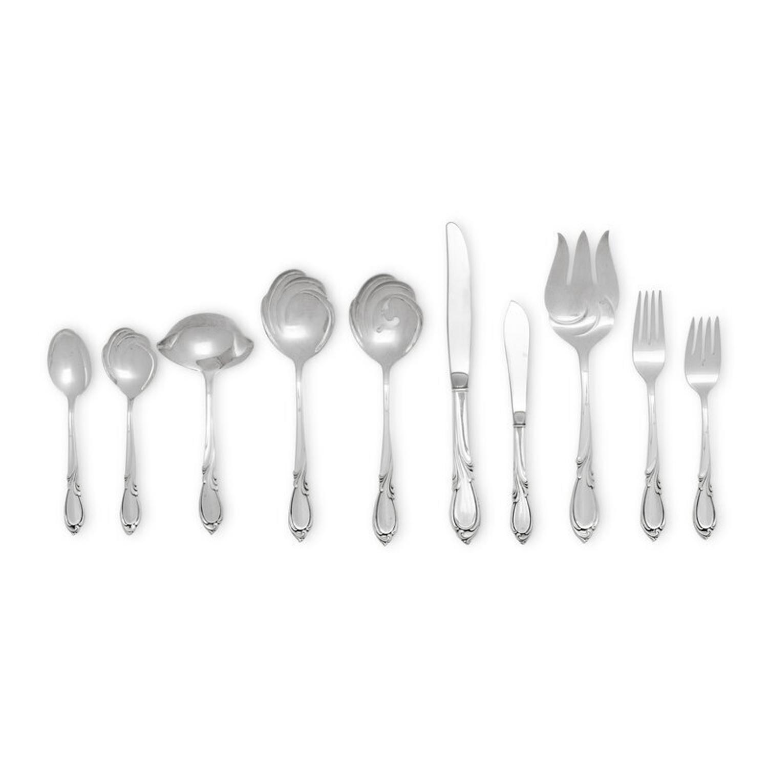 An American Silver Flatware Service