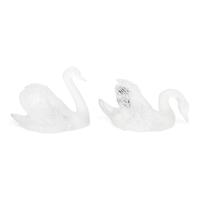 A Pair of Lalique Miroir Cygnes Sculptures