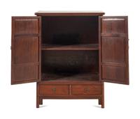 A Small Chinese Hardwood Round Corner Tapered Cabinet, Yuanjiaogui, 20th Century 近代 硬木圓角櫃