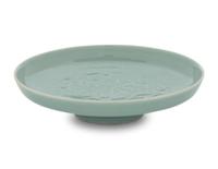 A Celadon Glazed Porcelain Ink Palette 乾隆款 粉青釉福祿萬代紋筆舔