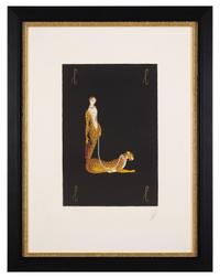 Erté (French, 1892-1990) — Letter L (from The Alphabet ) , 1976 and Slave of Salome, 1983 (two works)