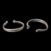 Three Pairs of Chinese Silver Bracelets, Late Qing Dynasty-Republic Period 晚清-民國 銀鐲三對