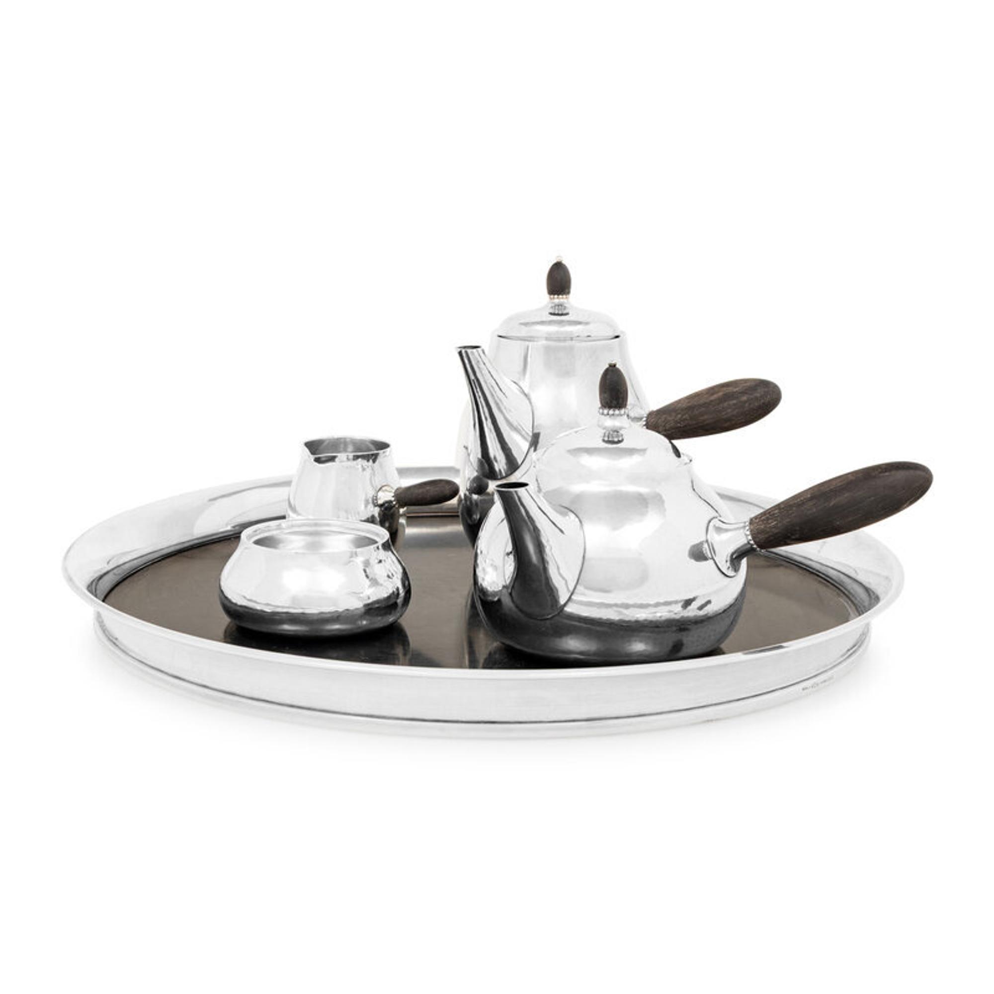 A Georg Jensen Silver Four-Piece Tea and Coffee Service