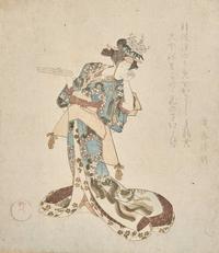 Three Japanese Surimono, Edo-Meiji Period 日本江户时代 柳川重信（1787-1832）、安藤广重（1798-1858）、高岛千春（1780-1858）摺物三种