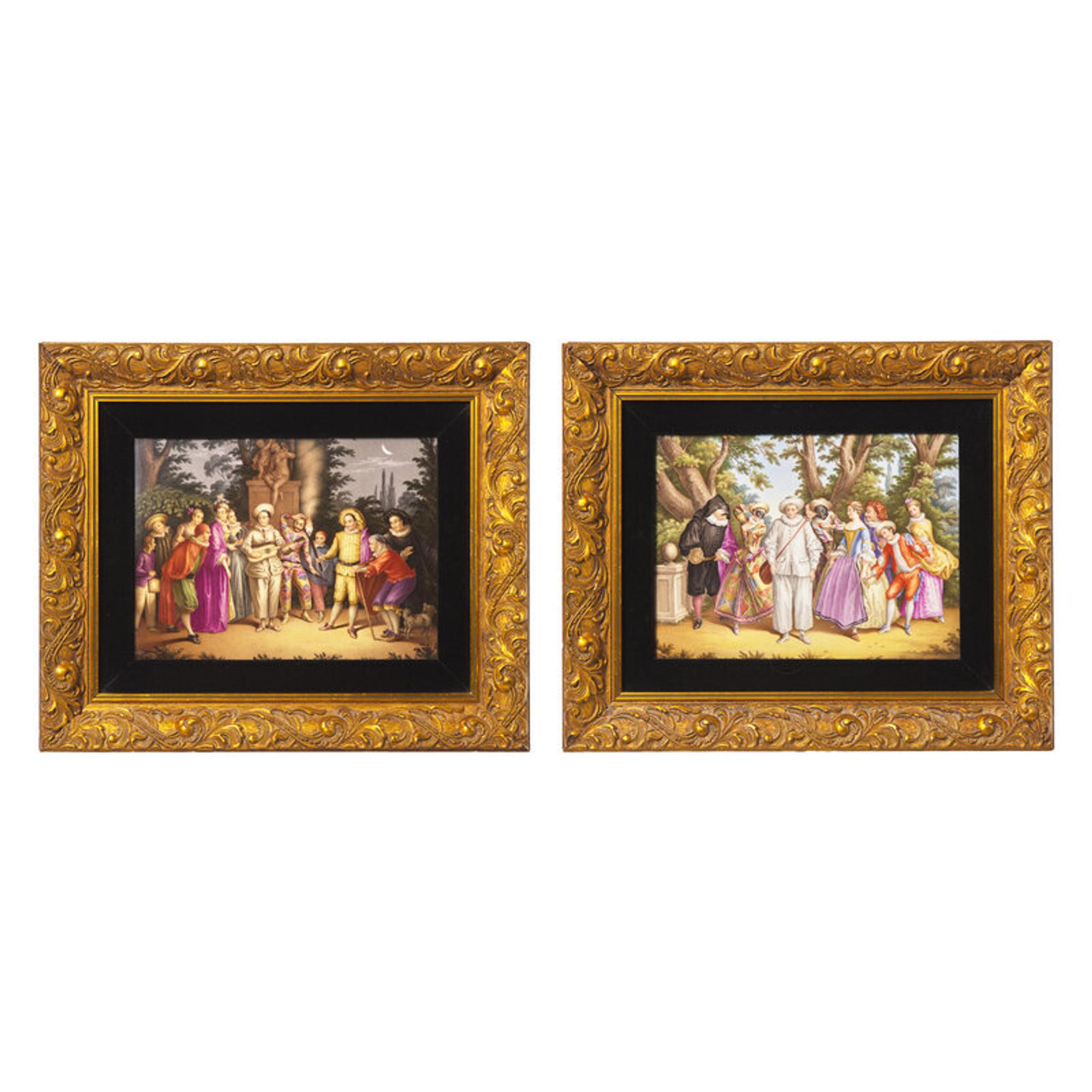 A Pair of Berlin (K.P.M.) Porcelain Plaques