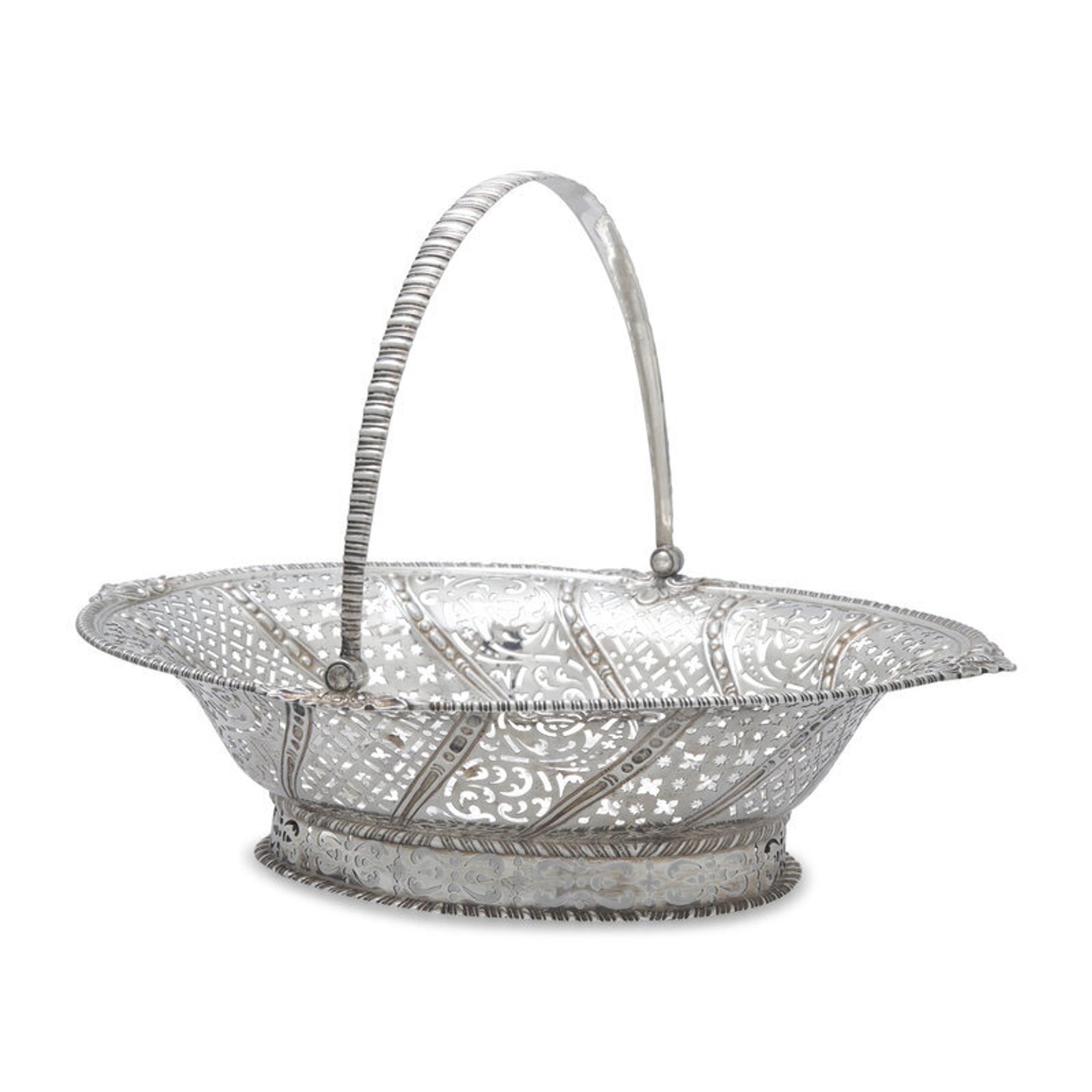 A George III Pierced and Engraved Silver Cake Basket