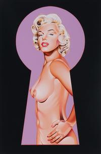 Mel Ramos (American, 1935-2018) — Peek-a-Boo Purple