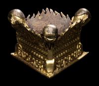 A Sino-Tibetan Gilt Bronze Kapala, 20th Century 近代 銅鎏金嘎巴拉碗