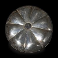 A Large Chinese Silver Sweetmeat Box and Cover, Early 20th Century 民國 銀瓜棱式攢盒