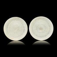 A Pair of Chinese White Jade 'Chrysanthemum' Dishes, Qing Dynasty to Republic Period 晚清-民國 白玉菊瓣盤一對