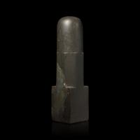 A Khmer Stone Lingam, C. 12th-13th Century 十二-十三世紀 高棉石雕林伽