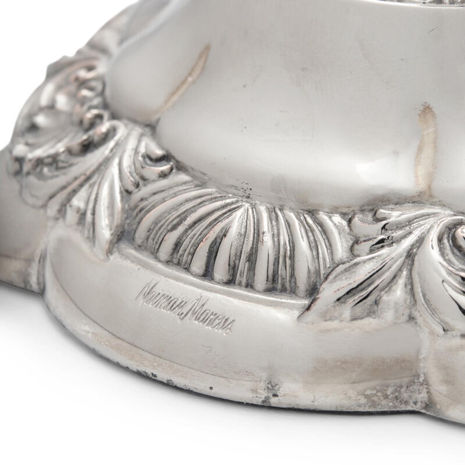 Six Italian Silver-Plate Candlesticks
