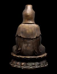 A Chinese Bronze Figure of Guanyin 銅觀音