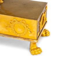 An Empire Gilt Bronze Figural Mantel Clock