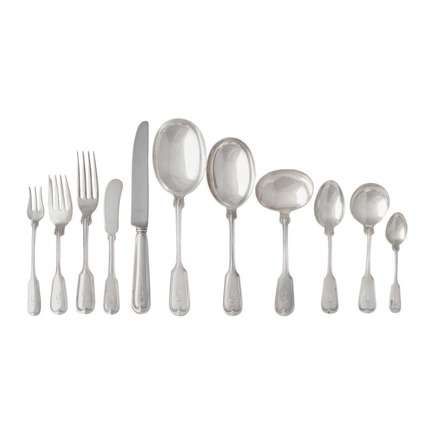 An American Silver Flatware Service