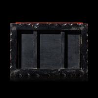 A Chinese Carved Cinnabar Lacquer Two-Door Small Cabinet, Late 19th/20th Century 清末民國 剔紅百寶箱