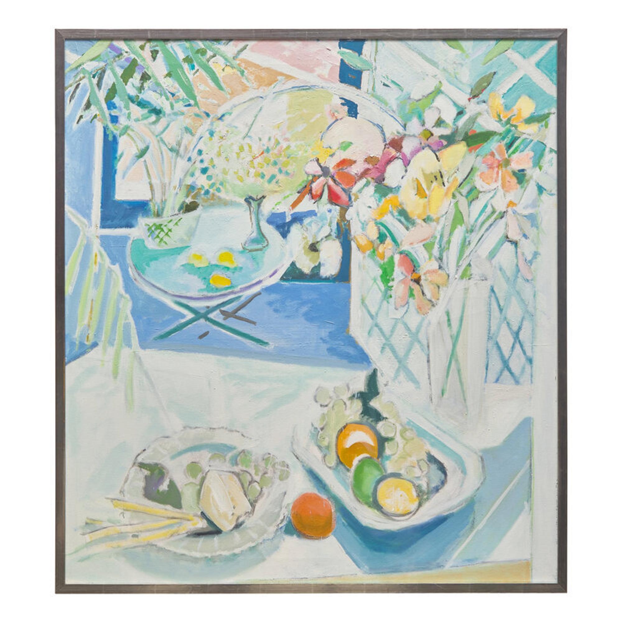 Jane Piper (American, 1916-1991) — Still Life with Fruit and Flowers, 1989-91