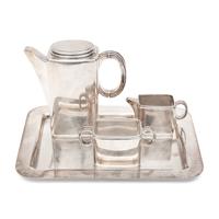 A Danish Silver Three-Piece Coffee Service