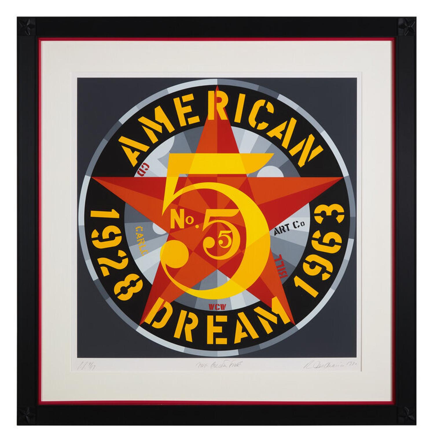 Robert Indiana (American, 1928-2018) — The Golden Five (from American Dream No. 5 ), 1980