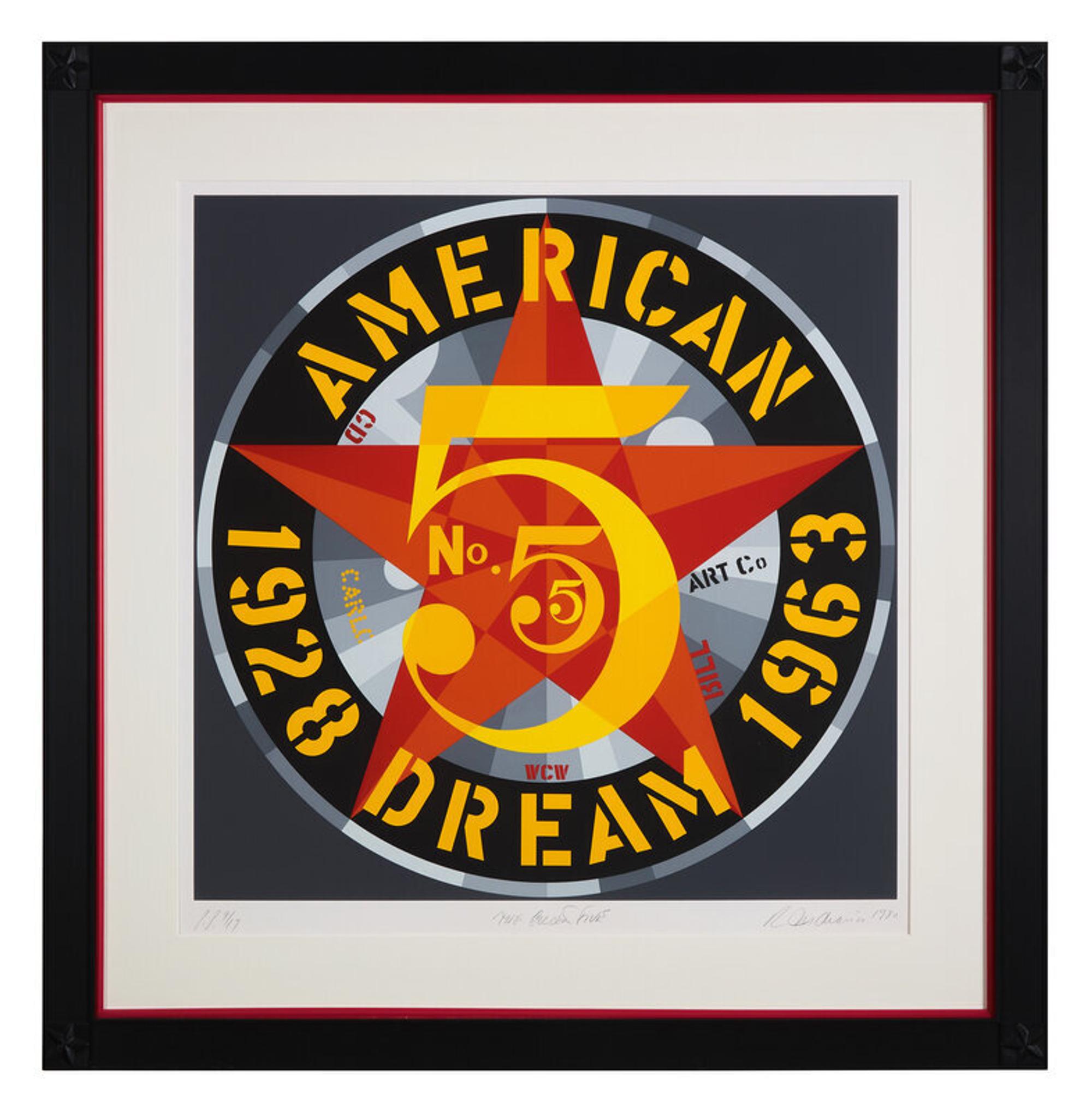 Robert Indiana (American, 1928-2018) — The Golden Five (from American Dream No. 5 ), 1980