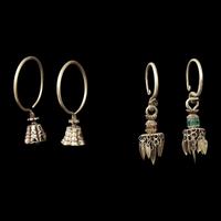 Eight Pairs of Chinese Silver Earrings, Qing Dynasty 清 銀耳環八對