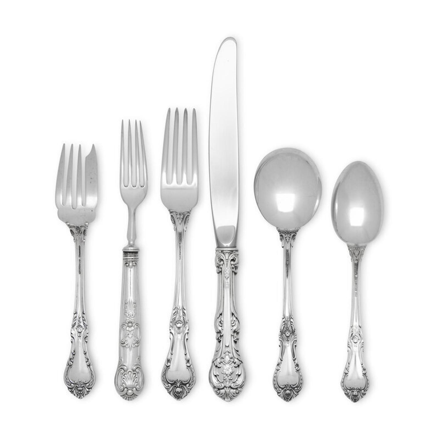 An American Silver Flatware Service