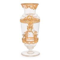 A French Neoclassical Style Gilt Metal Mounted Glass Vase