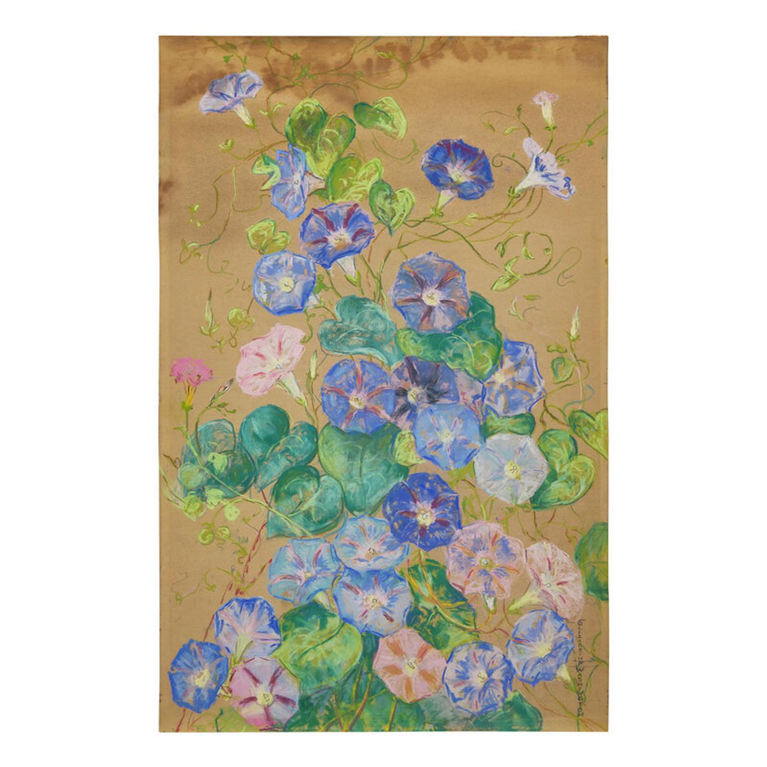 Elizabeth Fisher Washington (American, 1871-1953) — Morning Glories; A Pair