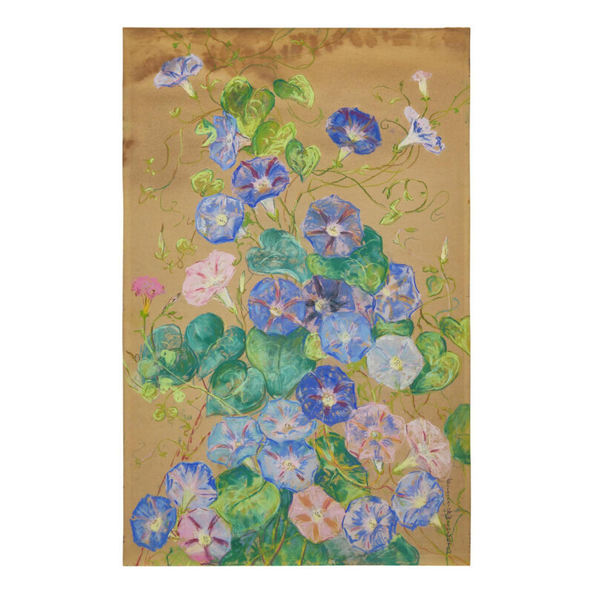 Elizabeth Fisher Washington (American, 1871-1953) — Morning Glories; A Pair
