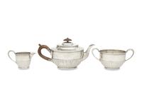 A Victorian Silver Three-Piece Tea Service