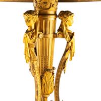 A Pair of Neoclassical Style Gilt Bronze and Marble Occasional Tables