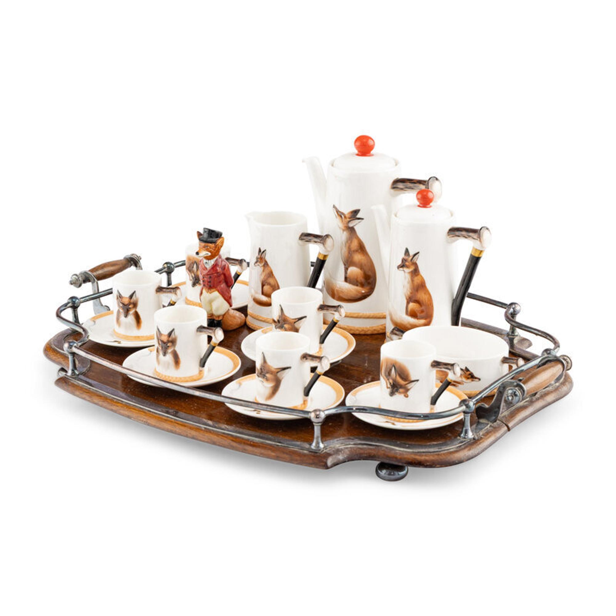 A Royal Doulton Raynard the Fox Porcelain Tea and Coffee Service