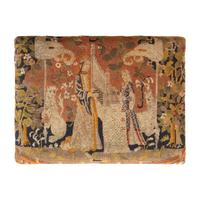 A Pair of George III Style Tapestry-Upholstered Walnut Foot Stools