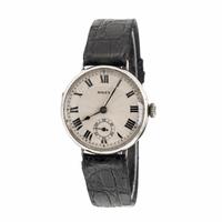 Rolex, Sterling Silver WWII 'Trench' Watch, with Hinged Officer's Case Back