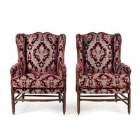 A Pair of French Walnut Bergères